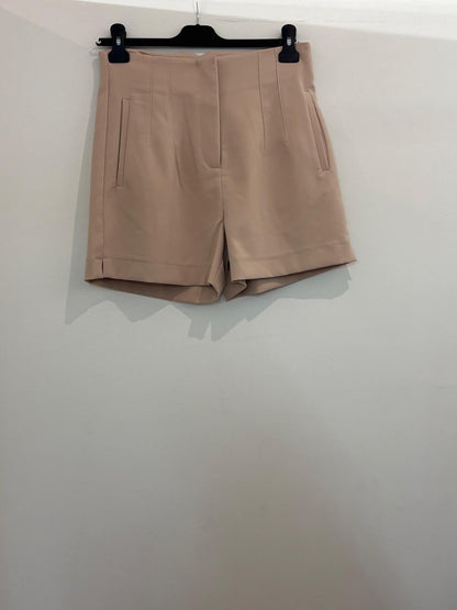 Short à taille haute avec plis et poches italiennes