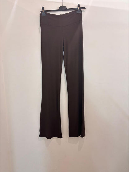 Pantalon flare stretch large taille haute