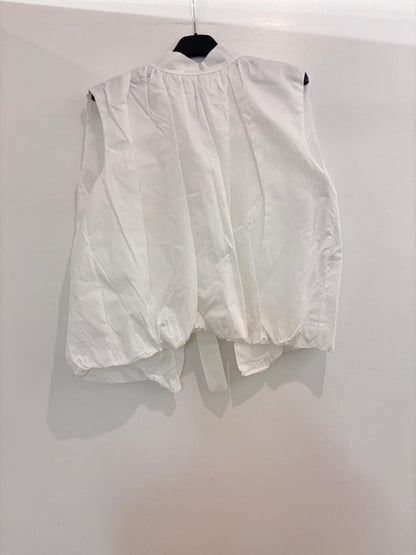 Top sans manches à dos nu avec grand nœud papillon structuré