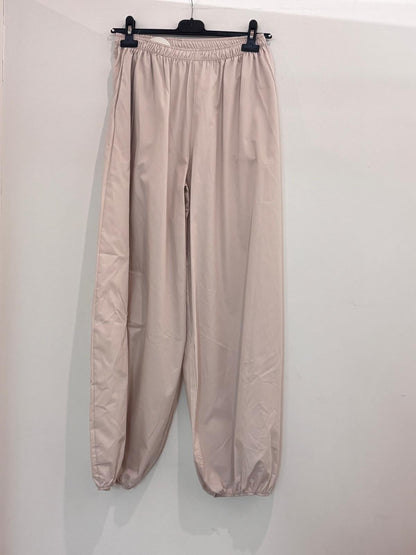 Pantalon large taille élastiquée style bouffant resserré aux chevilles