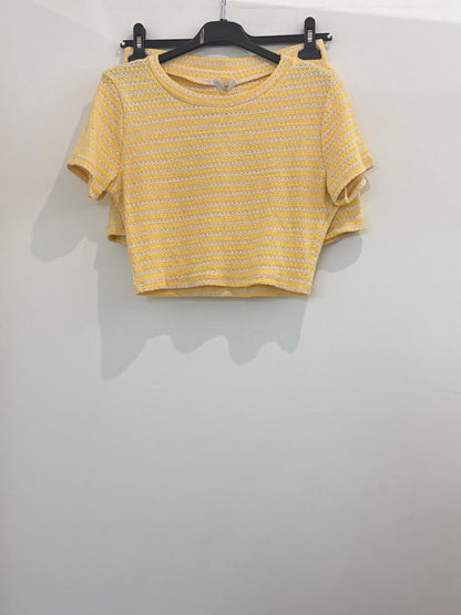 Ensemble t-shirt et short à rayures en maille texturée gaufrée