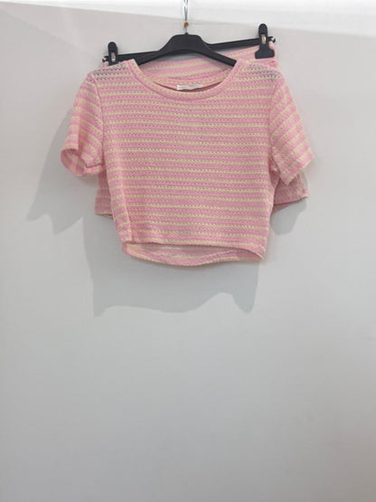 Ensemble t-shirt et short à rayures en maille texturée gaufrée