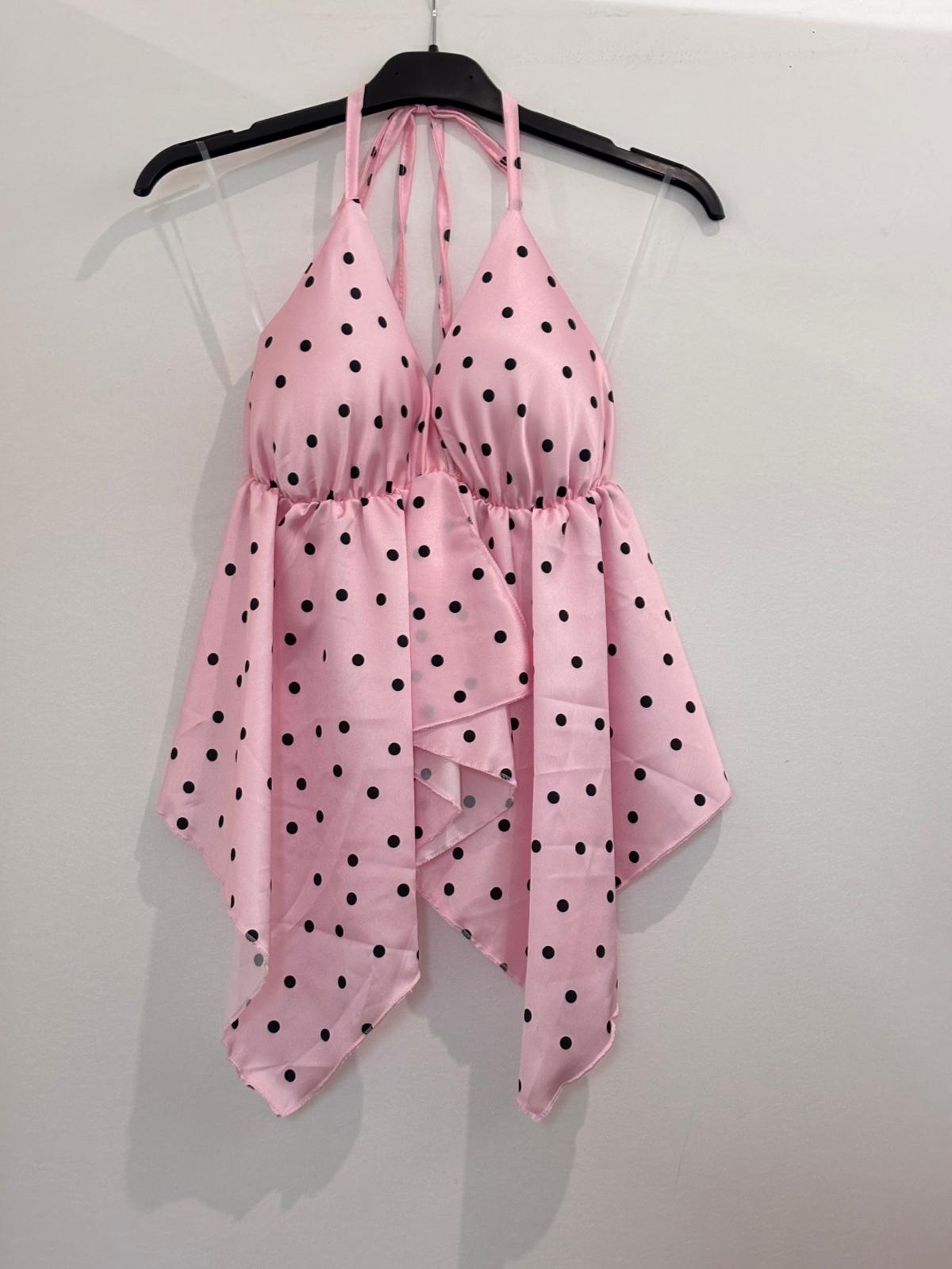 Top Halter avec Ourlet Asymétrique