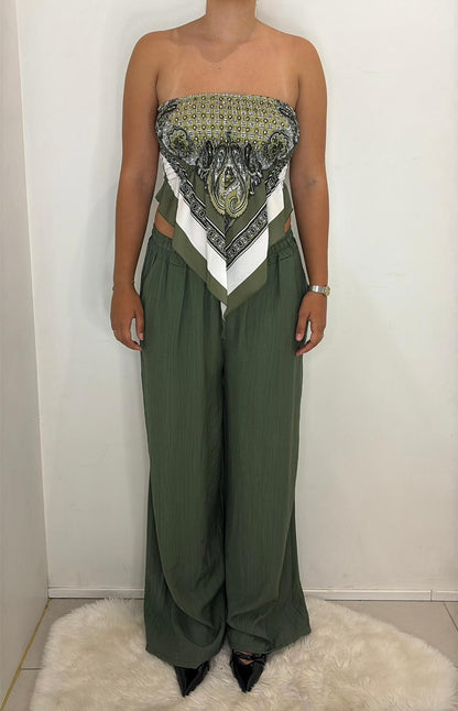 Top bandana foulard imprimé
