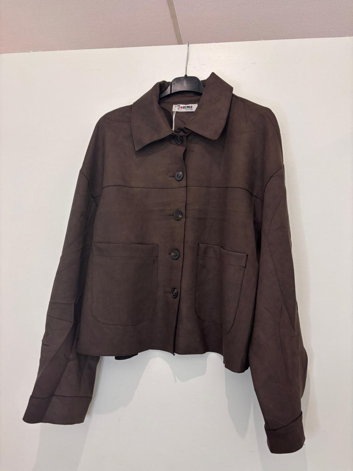Veste vintage à boutons et poches plaquées