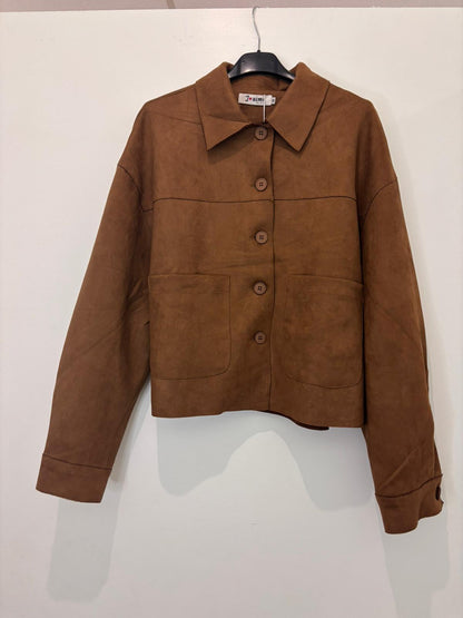 Veste vintage à boutons et poches plaquées