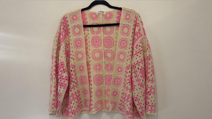 Gilet crochet à motifs géométriques