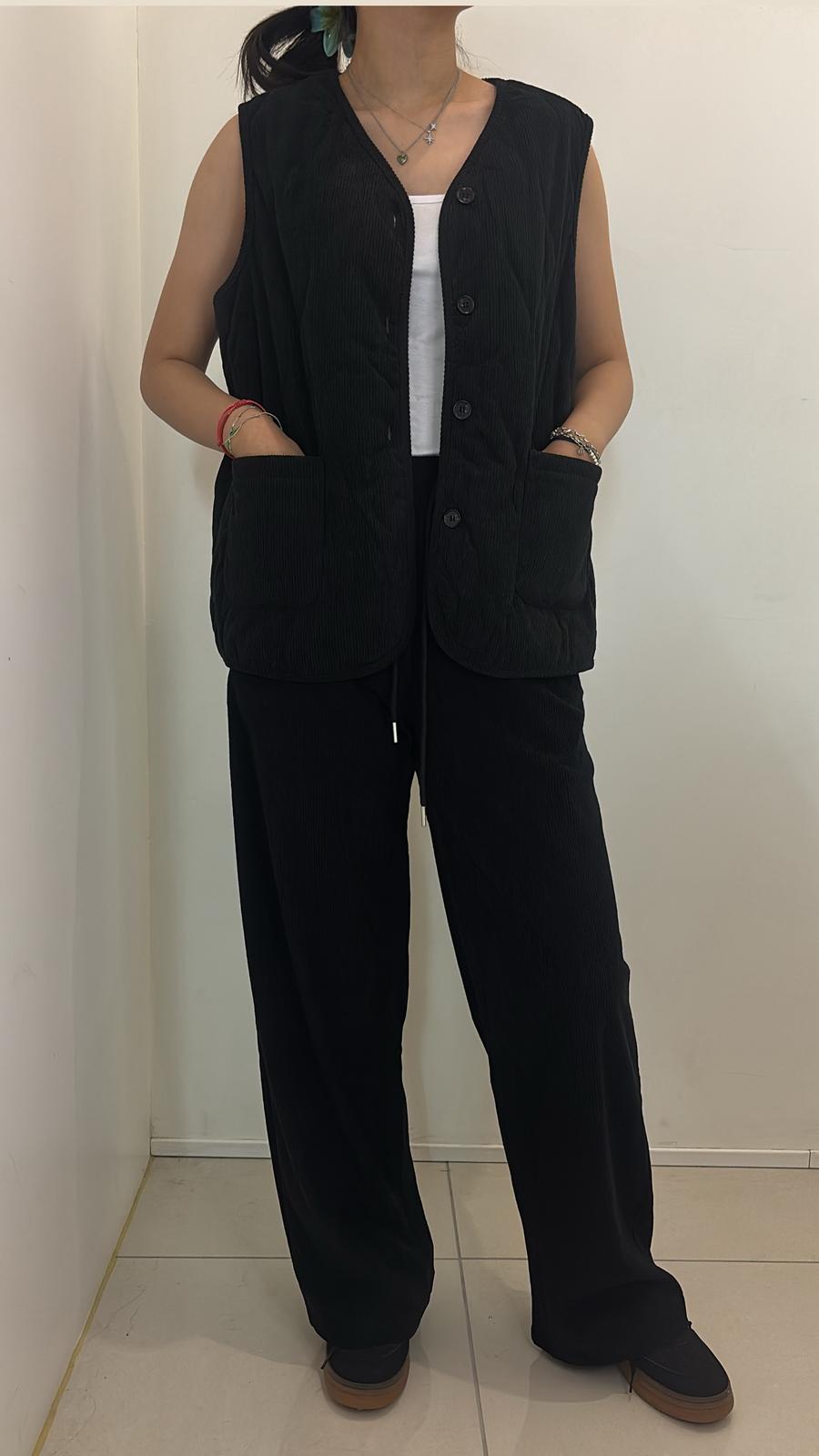 Gilet sans manches matelassé à poches