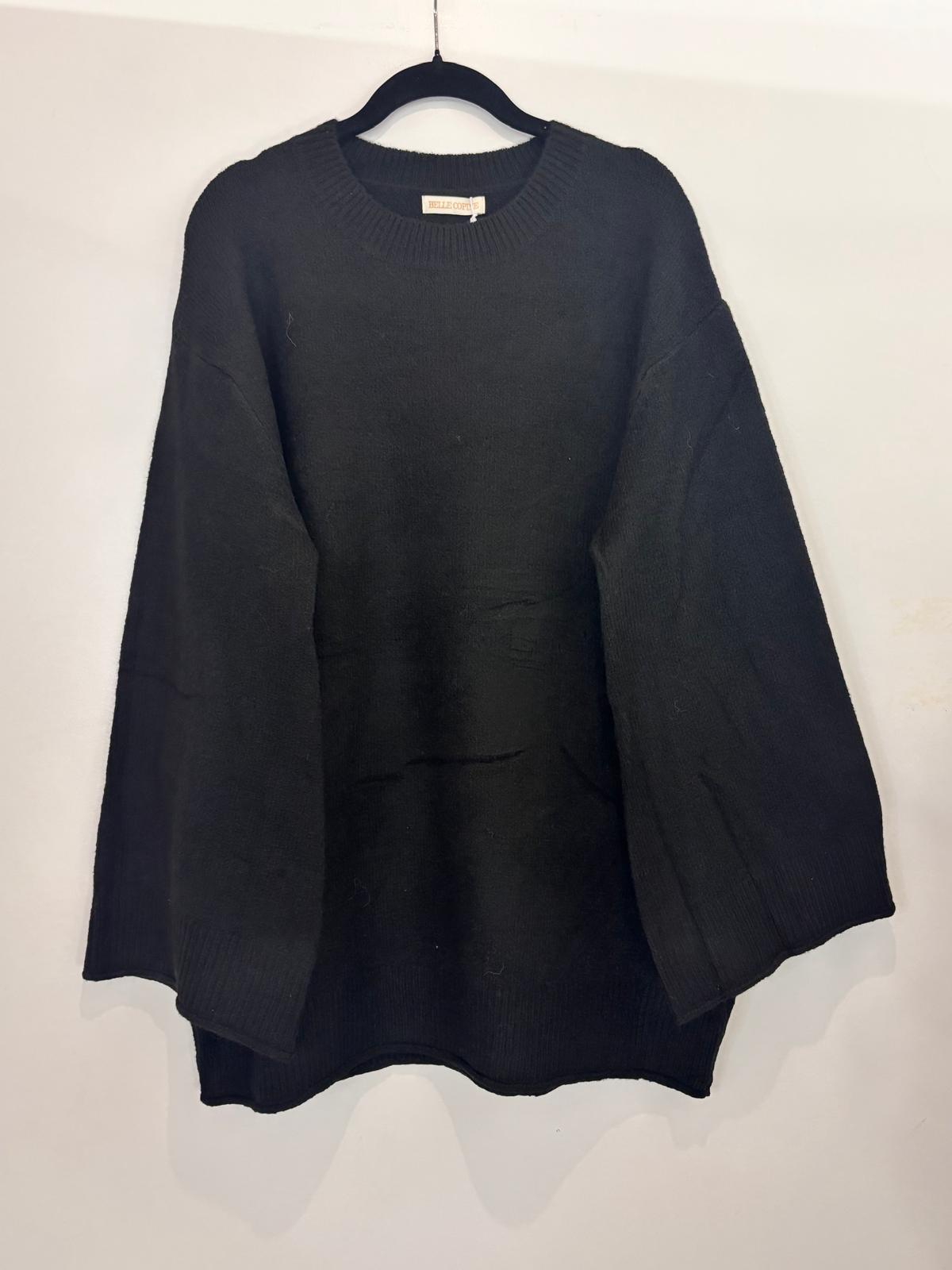 Pull oversize en maille à col rond