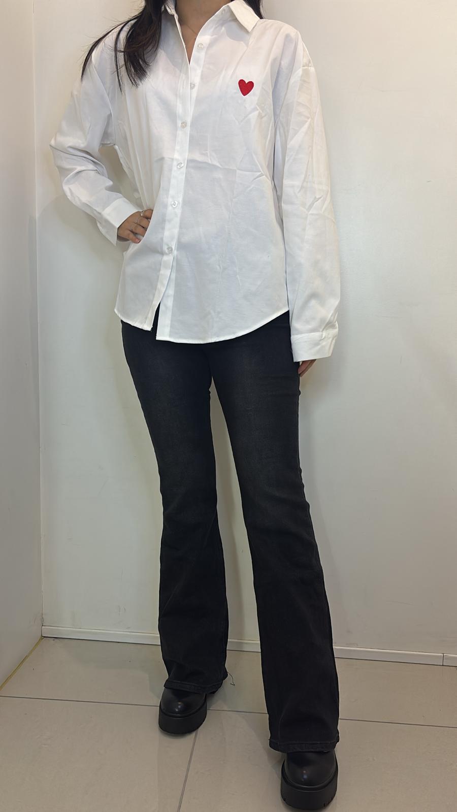 Jean noir taille haute coupe fit & flare