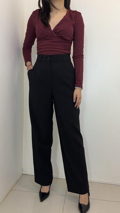 Body cache-cœur à manches longues