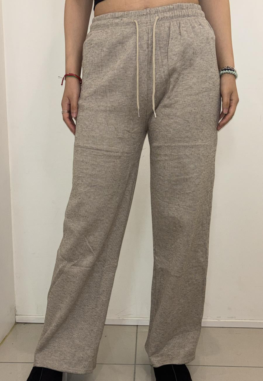 Pantalon côtelé à taille élastique