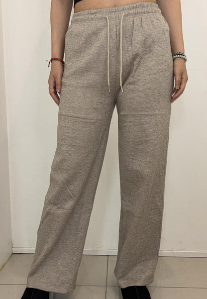 Pantalon côtelé à taille élastique