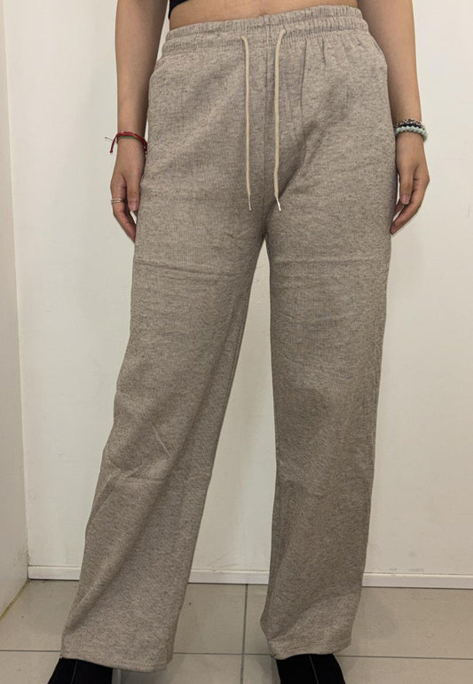 Pantalon côtelé à taille élastique