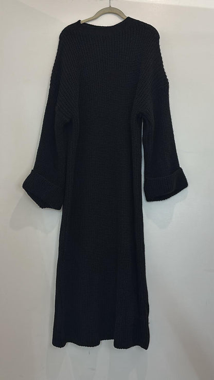 Robe pull en maille épaisse avec manches larges