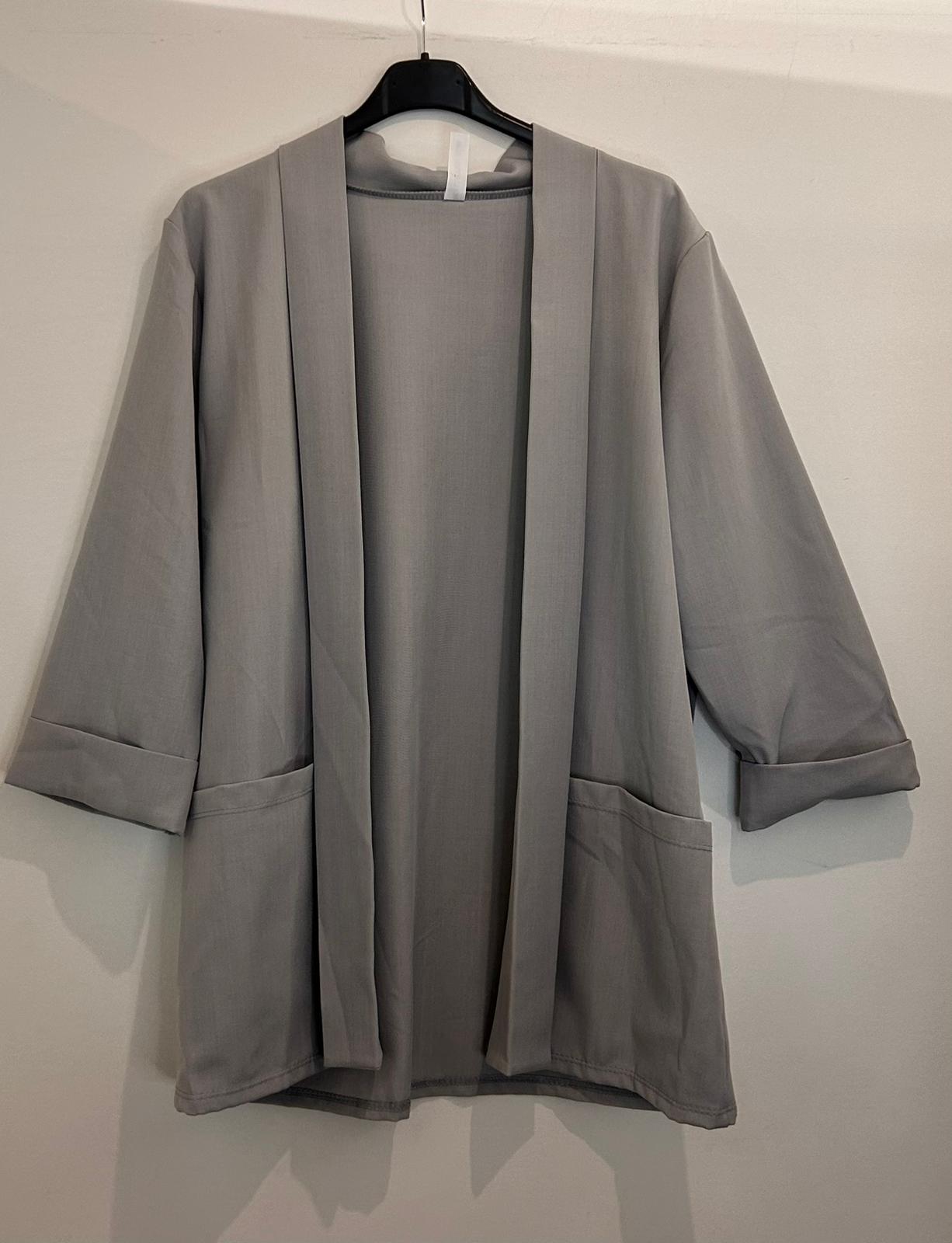 Veste longue fluide coupe droite