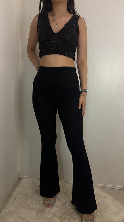 Pantalon évasé coupe flare