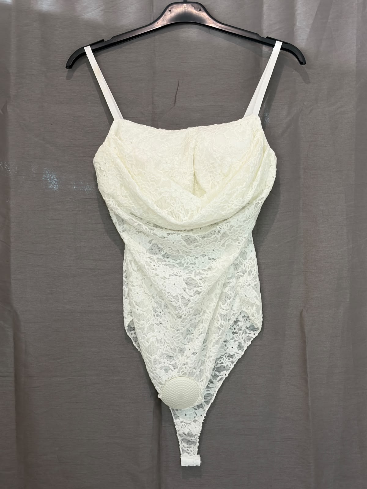Body vintage en dentelle à fines brettelles