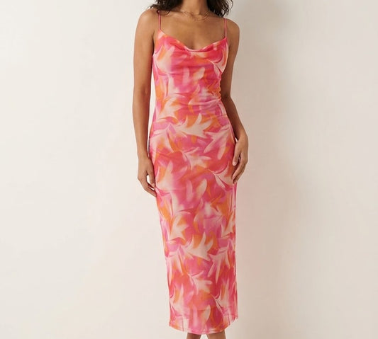 Robe floral bretelles fines & coupe fluide