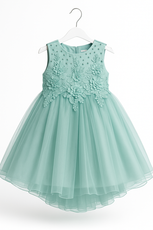 Robe en tulle brodé