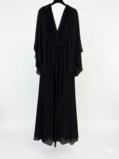 Robe longue avec larges manches fluides
