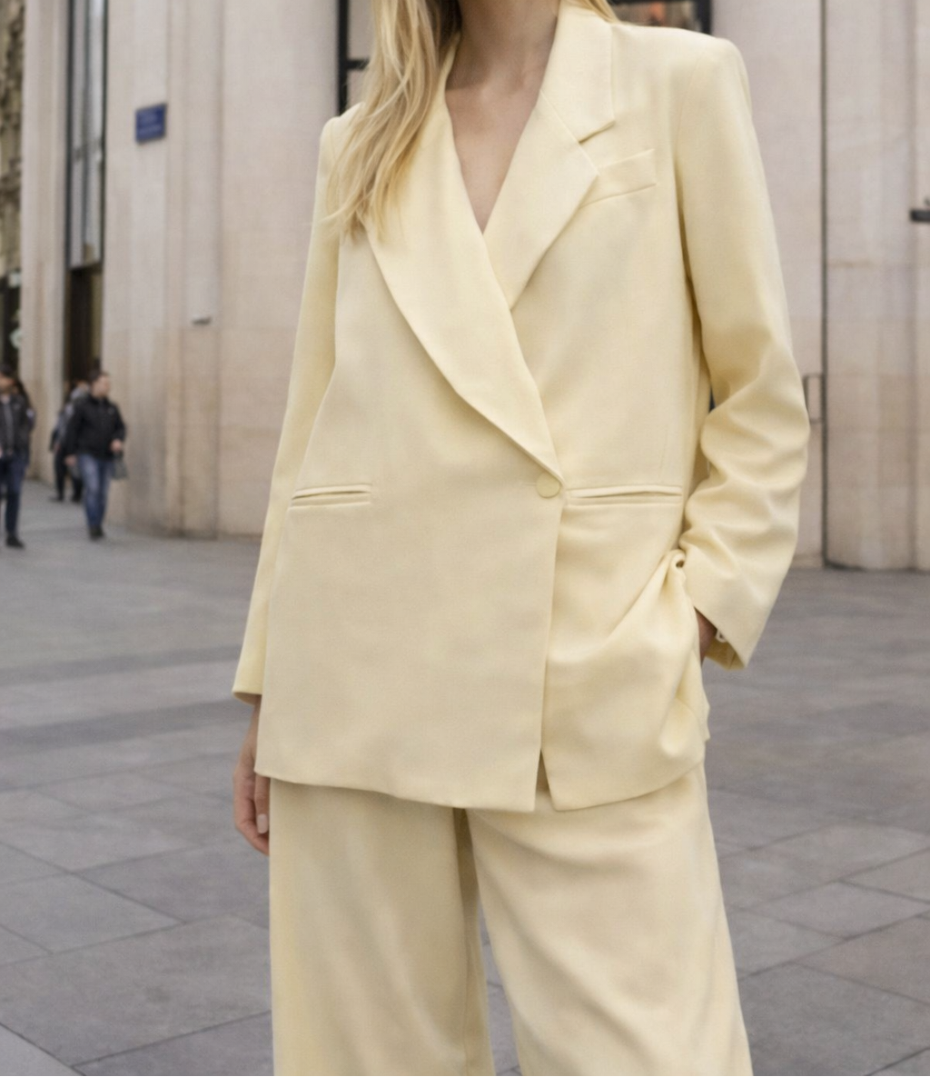 Ensemble blazer oversize & pantalon large