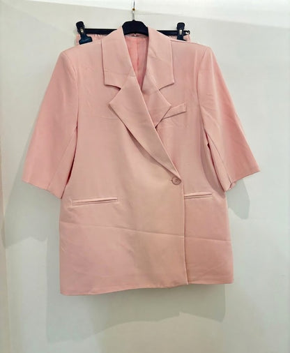 Ensemble deux pièces blazer oversize à un bouton col tailleur & short bermuda