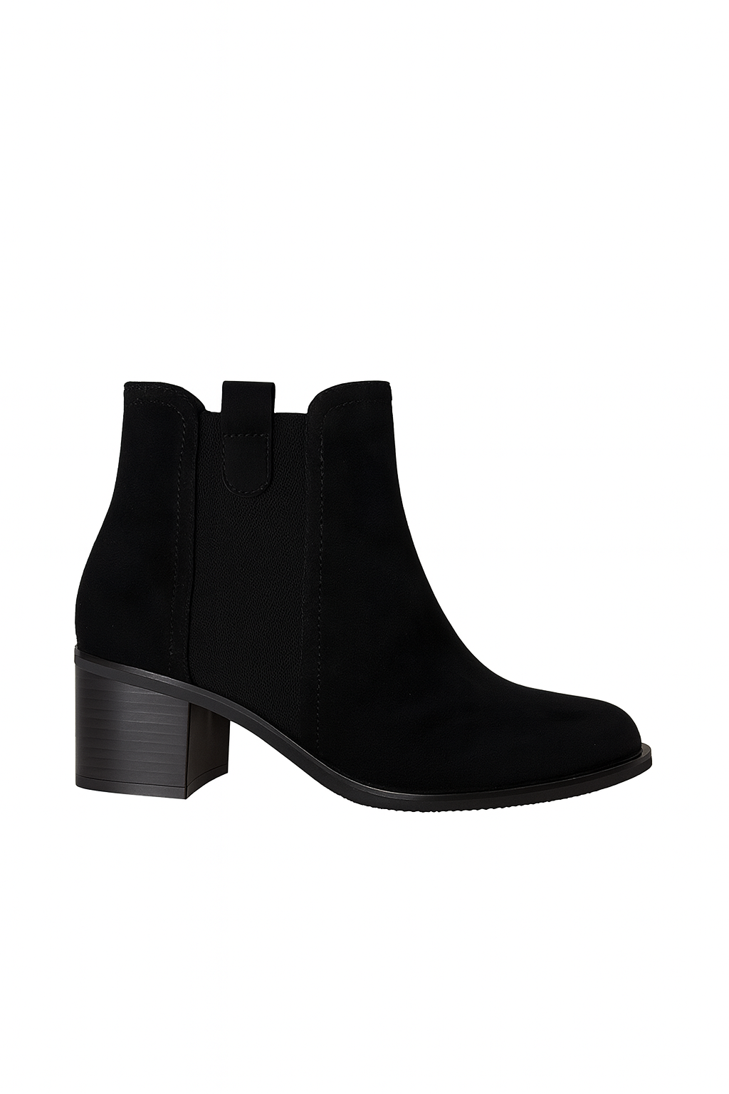 Bottines en suédine talon moyen