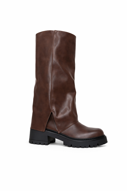 Bottes mi-haute à semelle crantée