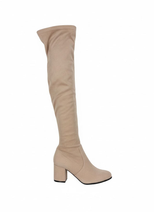 Cuissardes à talon carré