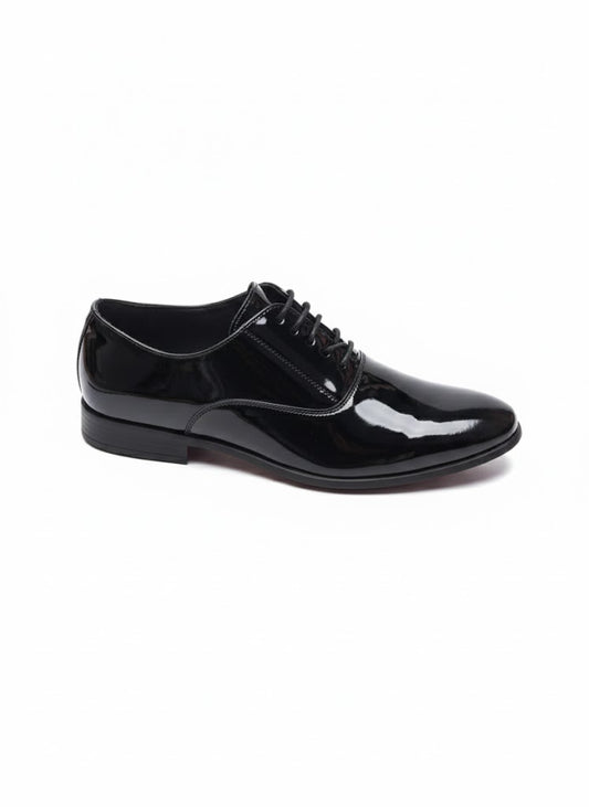 Chaussures de ville plates vernies noires