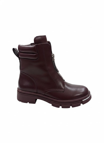 Bottines à zip frontal semelle épaisse