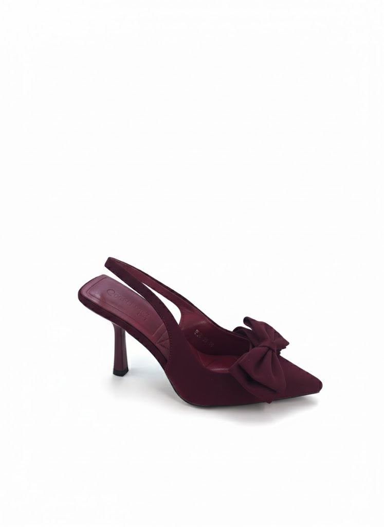 Escarpin slingback à nœud