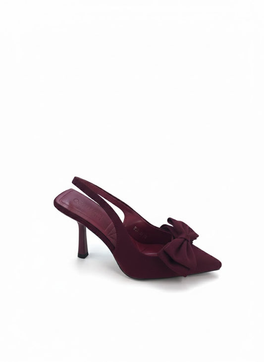 Escarpin slingback à nœud