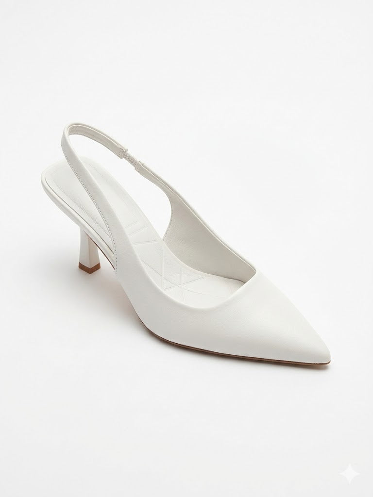 Escarpins slingback à bout pointu et talon fin