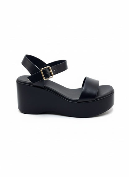 Sandales plateformes à large bride et talon épais moderne