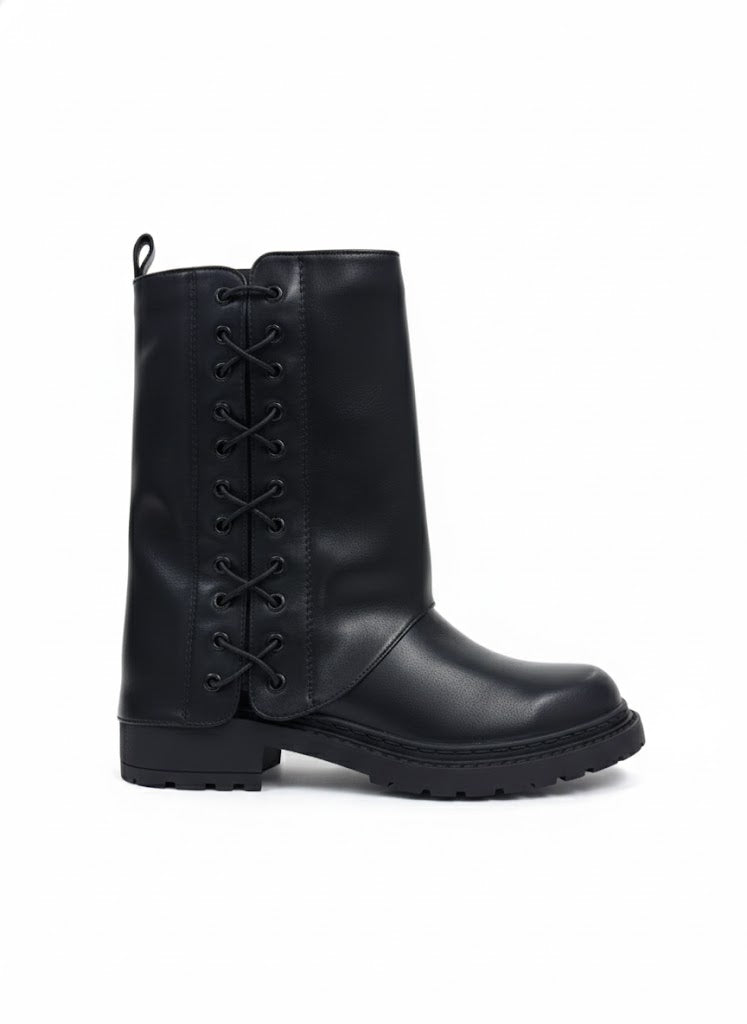 Bottines 2-en-1 à lacets amovibles