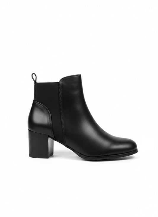 Bottines noir à talon bloc