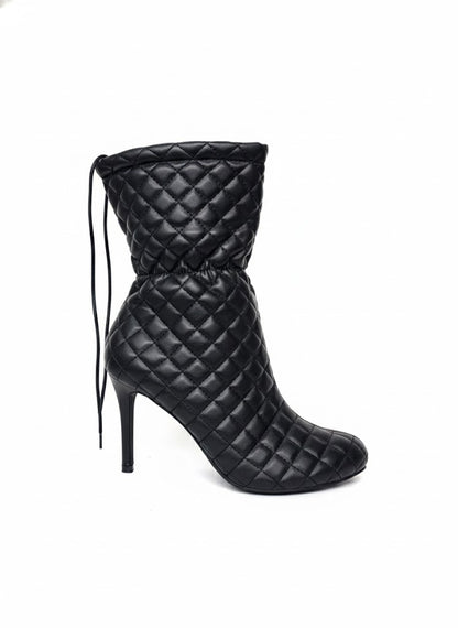 Bottines matelassée à talon aiguille