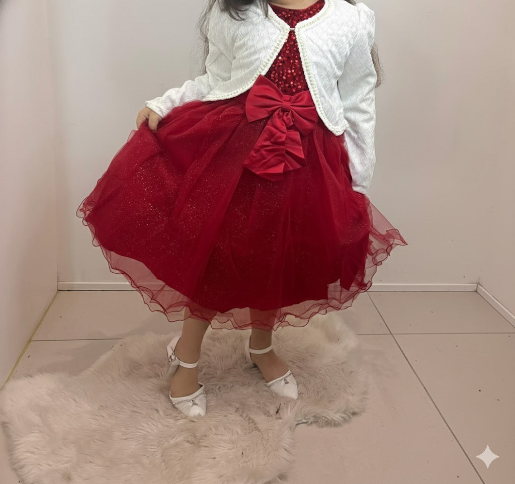 Boléro blanc perlé