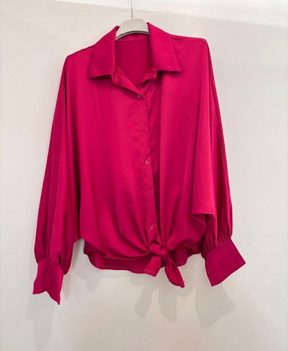 Chemise fluide nouée à l’avant