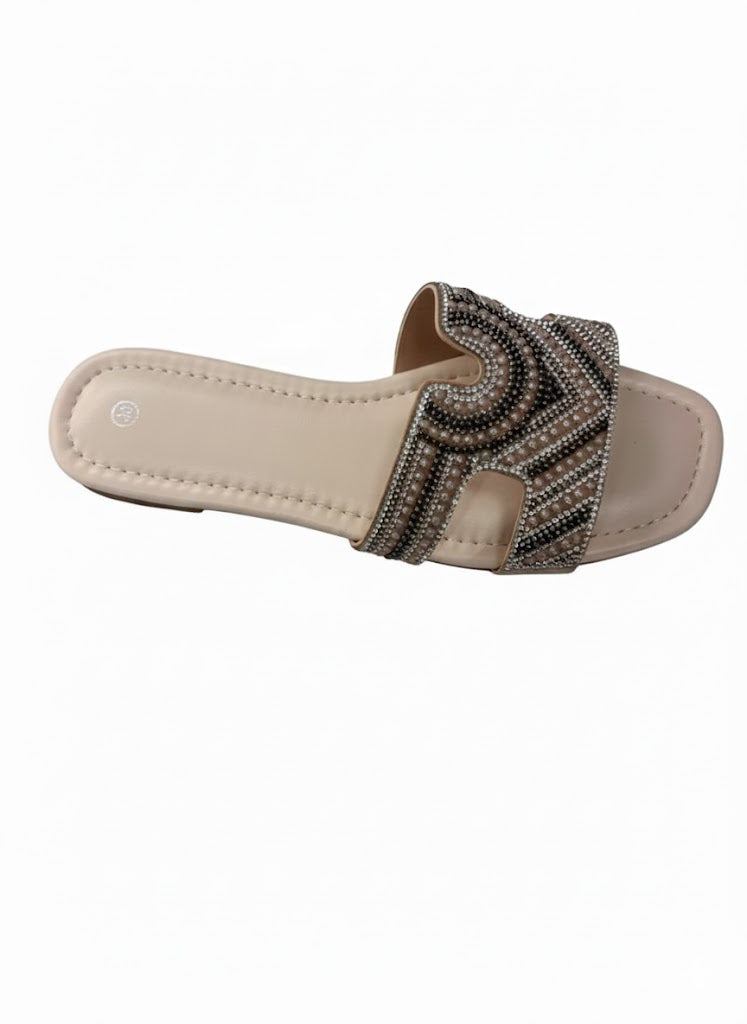 Claquette ornée de strass