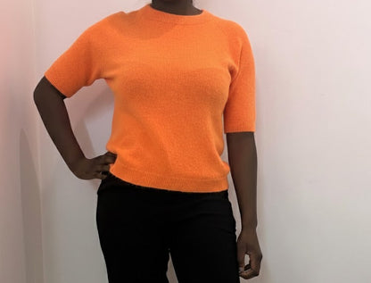 Pull manches courtes en maille douce