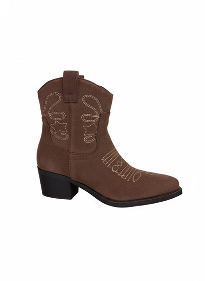 Bottines western broderies décoratives