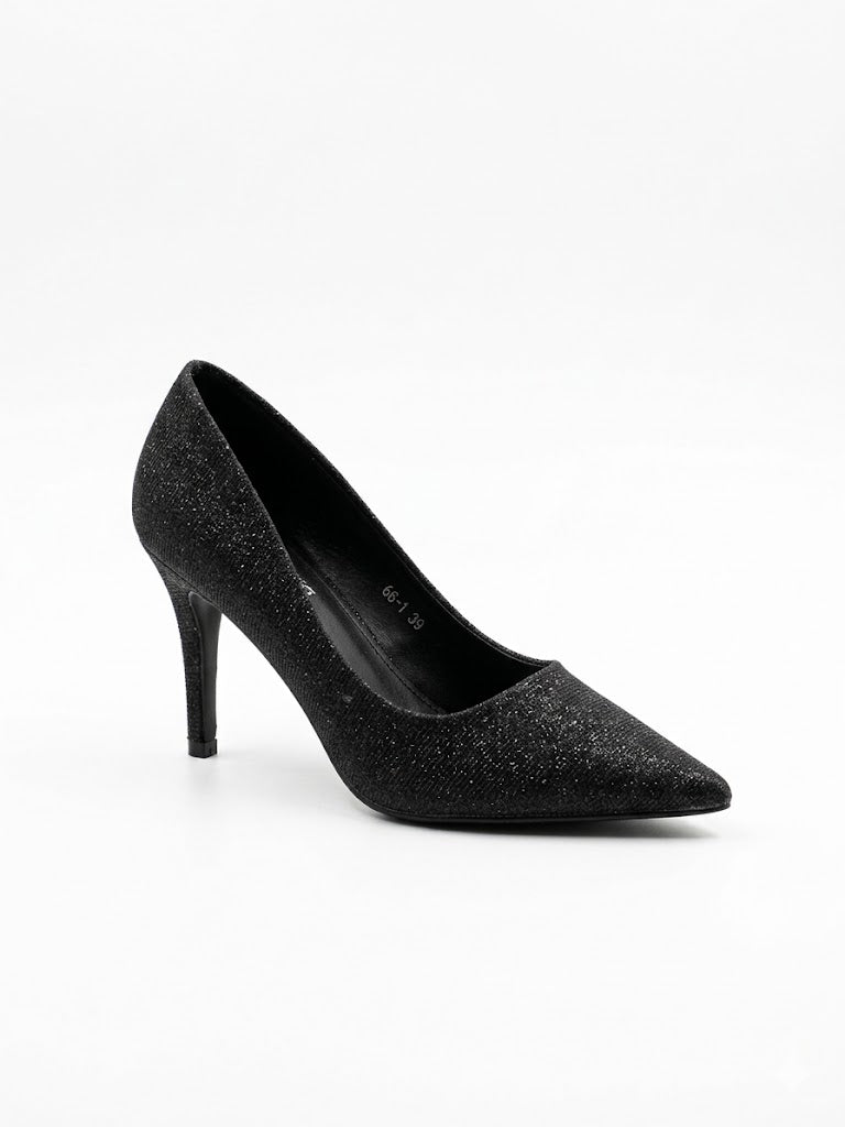 Escarpin pailleté à talon fin