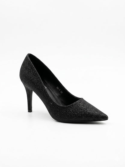 Escarpin pailleté à talon fin