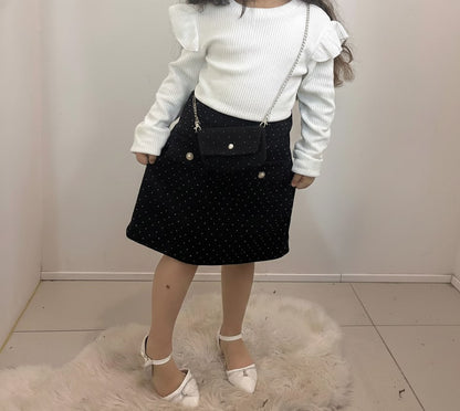Robe à strass avec pochette