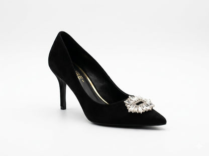 Escarpin à talon haut avec broche strass