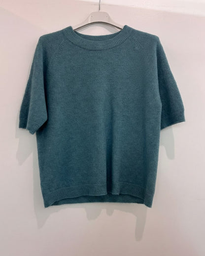 Pull manches courtes en maille douce