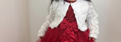 Boléro à fleurs en relief